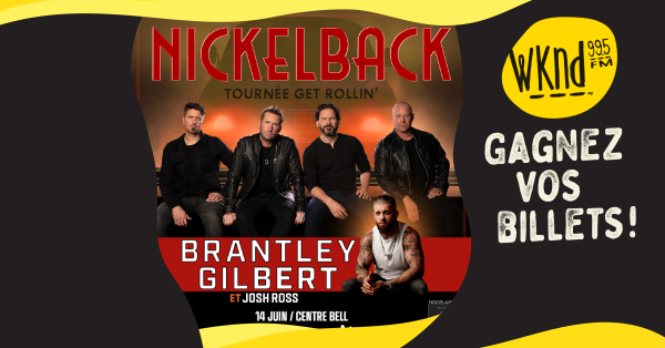 Gagnez vos billets pour Nickelback au Centre Bell!